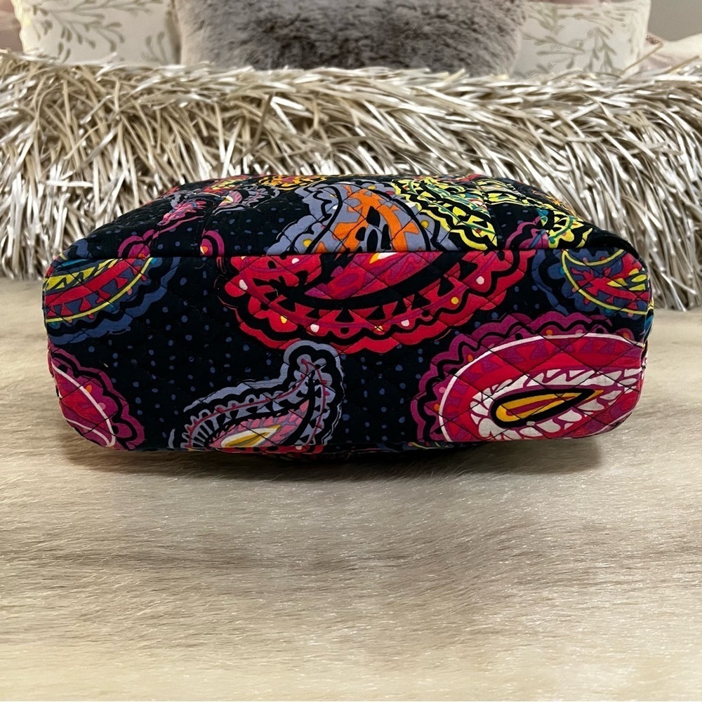 VERA BRADLEY Twilight Paisley Villager Tote Black Pink Blue Bohemian Quilted - Picture 12 of 14